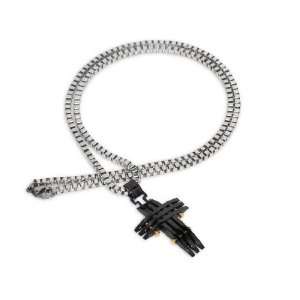 Mens Stainless Steel 19 Inch 3D Cross Pendant Chain Necklace Jewellery