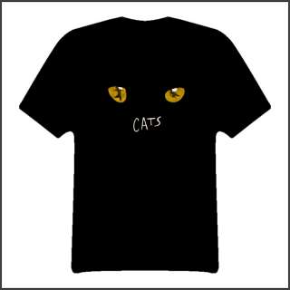 cats broadway musical show black t shirt  