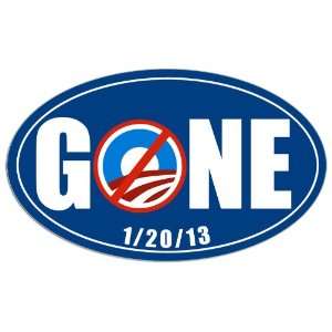  Oval Anti Obama Gone 1 20 13 Sticker: Everything Else
