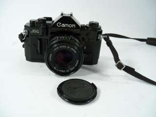Canon A 1 Black 35mm Film Camera/50mm 11.8 Canon FD Lens  