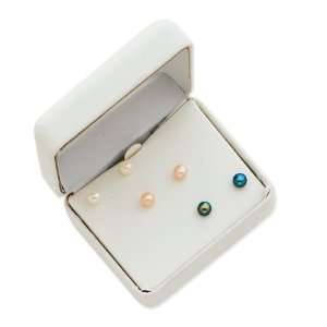  14k Three Pair Box Set Cultured Pearl Earrings West Coast 