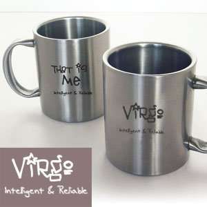   Sun Sign VIRGO Double Wall by Hot Muggs 11.5 Oz: Kitchen & Dining