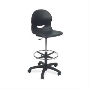    Polypropylene Adjustable Lab Stool Color: Wine: Office Products
