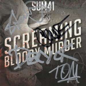  Sum 41 Autographed Signed Screaming Bloody Murder CD Cover 