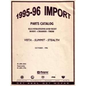    1995 1996 STEALTH COLT VISTA SUMMIT COLT Parts Book: Automotive