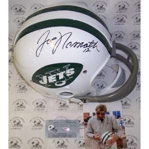  Joe Namath Autographed Helmet   Authentic: Sports 