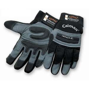  Caiman Synthetic Leather Anti Shock Work Glove with Rhino 