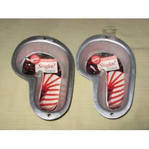  (2) Pair of Wilton Candy Cane Holiday Singles Cake Baking 