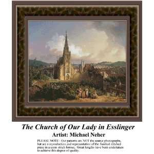  Die Liebfrauenkirche in Esslinger, Cross Stitch Pattern 