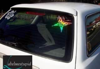 BUTTERFLY CAR WINDOW STICKER Holographic Vinyl Tribal  