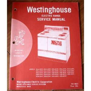  Westinghouse 1960 and 1961 Electric Range Service Manual 