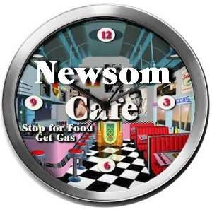  NEWSOM 14 Inch Cafe Metal Clock Quartz Movement Kitchen 