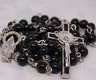 Rosary Prayer Bead Cross children Necklace 24pcs, Wooden cross Beads 