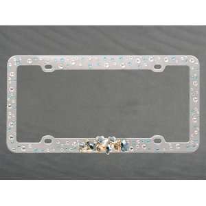   All Over The Clear Plastic License Plate Frame: Car Electronics