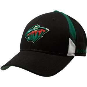 Reebok Minnesota Wild Black Pro Shape Adjustable Hat:  
