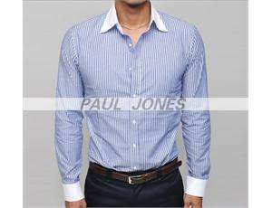 2011hot P&J Men Slim Stylish Strip Casual Dress Shirts  