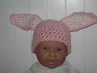 Infant Hat with Ear Flaps NEWBORN PHOTO PROP Bunny Ears