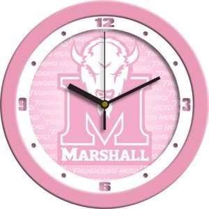  Marshall Thundering Herd NCAA Wall Clock (Pink) Sports 