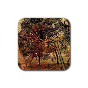  Study of Pine Trees By Vincent Van Gogh Square Coasters 