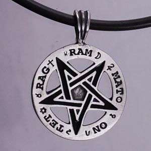 Necklace Satanic Inverted Pentagram STAR Pewter Pendant  