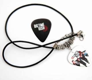 BIG TIME RUSH Guitar Pick Black Leather Necklace + Pick  