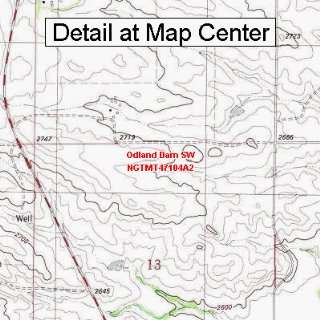  USGS Topographic Quadrangle Map   Odland Dam SW, Montana 