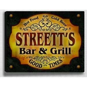  Streetts Bar & Grill 14 x 11 Collectible Stretched 