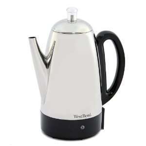   WEST BEND Electric 12 Cup Percolator Stainless Steel: Kitchen & Dining