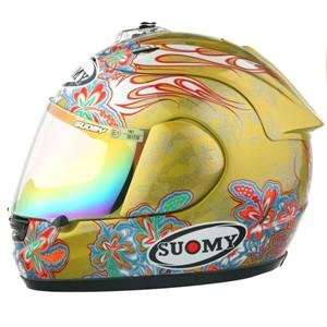  Suomy Spec 1R Extreme Flower Helmet   2X Large/Gold 