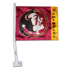   FSU) Car Flag W/Osceola Head & Gold Vertical Stripe: Sports & Outdoors