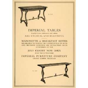  1918 Ad Imperial Tables Maisonette Furniture Breakfast 