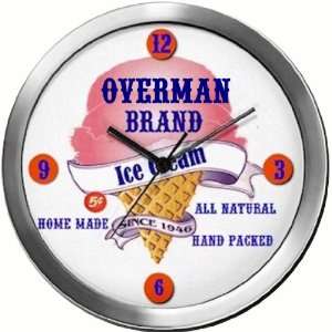  OVERMAN 14 Inch Ice Cream Metal Clock Quartz Movement 