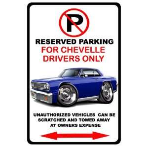   Chevrolet Chevelle Muscle Car toon No Parking Sign: Everything Else