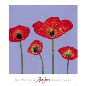    Sky Poppies 2   Dominic Pangborn 24x24 CANVAS