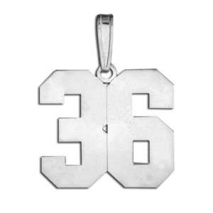  High Polished Jersey Number Pendant With 2 Digits: Jewelry