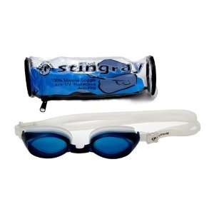  Stingray Swimming Goggles (White): Sports & Outdoors