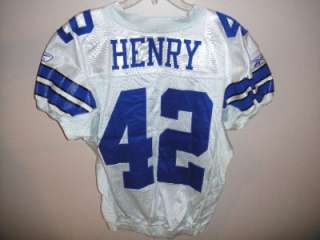 ANTHONY HENRY GAME USED WORN COWBOYS JERSEY, STEINER  