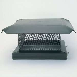   Black Galvanized Steel Single Flue Chimney Cap with 8 Home & Kitchen