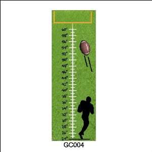 Peel and Stick Football Growth Chart Wall Sticker Removable Wall Decal 