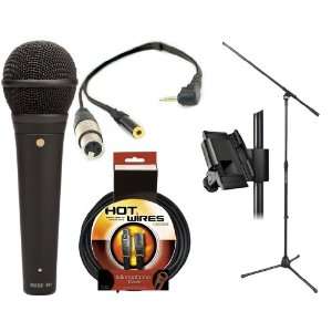  Rode M1 Live Performance Dynamic Microphone With XLR Jack to iPhone 