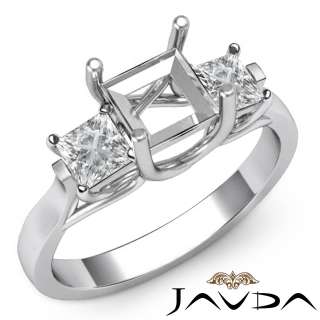   63 Diamond Ring Princess 3Stone Setting 14kW Gold 4.5 Engagement Women