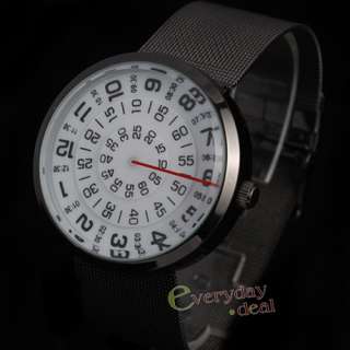 White Wrist Watch Rare Steel Watch Rotary Case Men Lady  