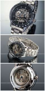 Transparent dial with stainless steel case shows your fashionable 
