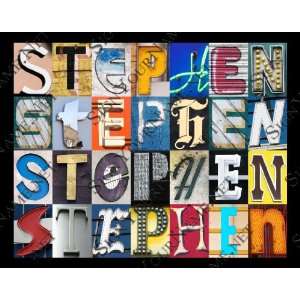  STEPHEN Personalized Name Poster Using Sign Letters 