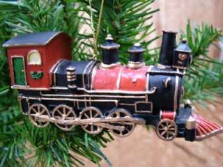 New Christmas Locomotive Steam Engine Train Ornament  