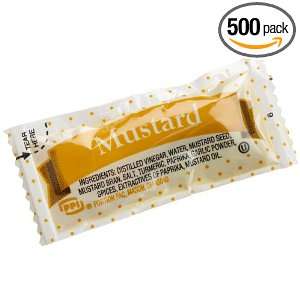 Portion Pack Mustard, 0.19 Ounce Single Serve Packages (Pack of 500)