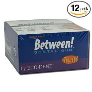 Lotus Brands Between Dental Gum, Mint, 12 Count (Pack of 12)  