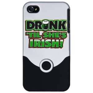  iPhone 4 or 4S Slider Case Silver Drinking Humor Drink 