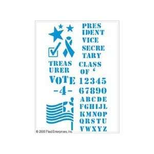  Kids Activity Project 8x10 Stencil 6 Pack Class Elections 