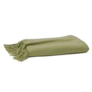  Solid 100% Cashmere 50 X 65 Throw Blanket (Olive Branch 